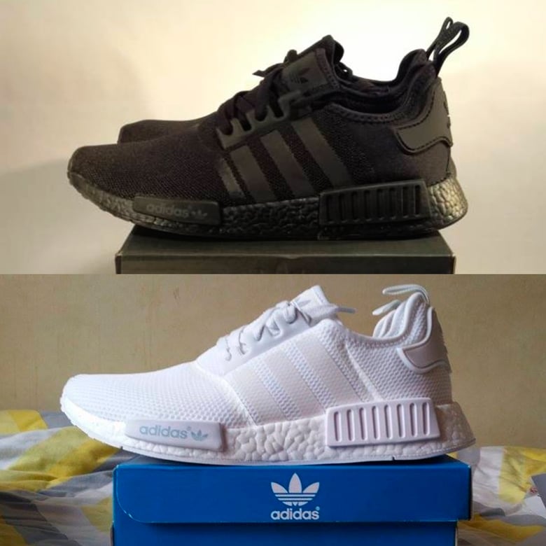 Image of Adidas NMD R1 "TRIPLE BLACK" "TRIPLE WHITE"