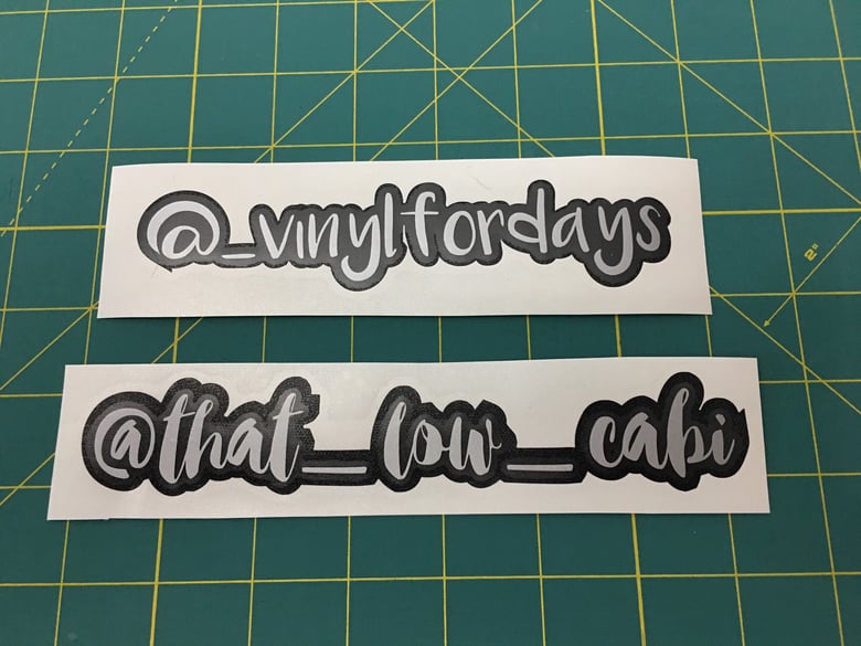 Image of 7" Two color Instagram Decals