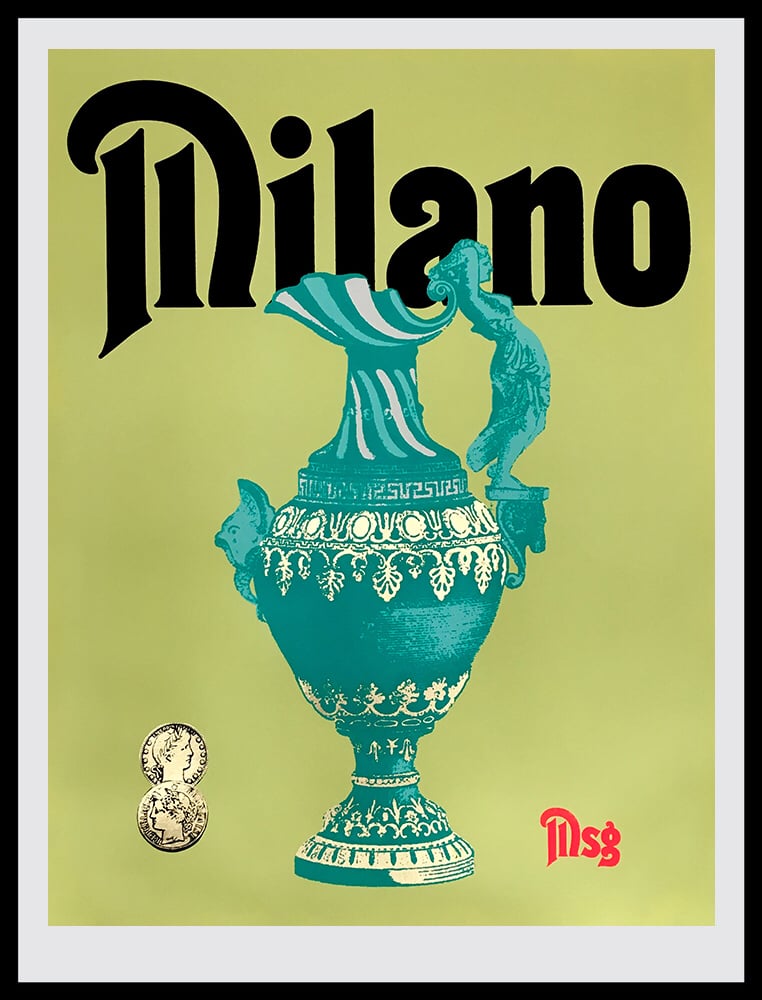 Image of Milano Chartreuse/Aqua/Eggplant