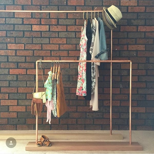 Image of Jack & Jill copper clothing rack