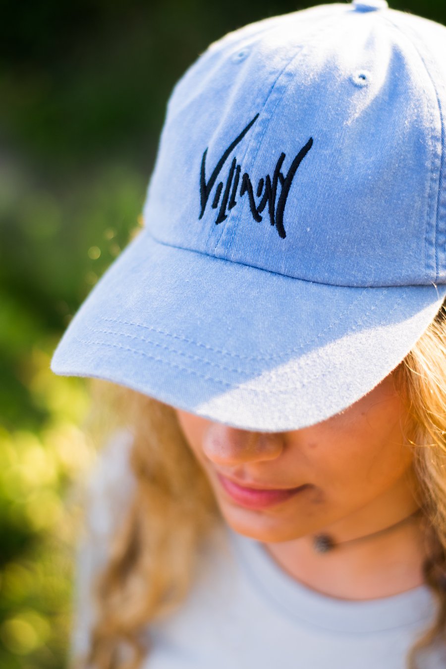 Image of VILLAINY LOGO DAD HAT (BLUE)