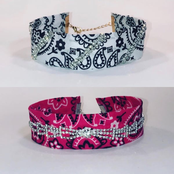 Image of 2pc Bandana Choker Set