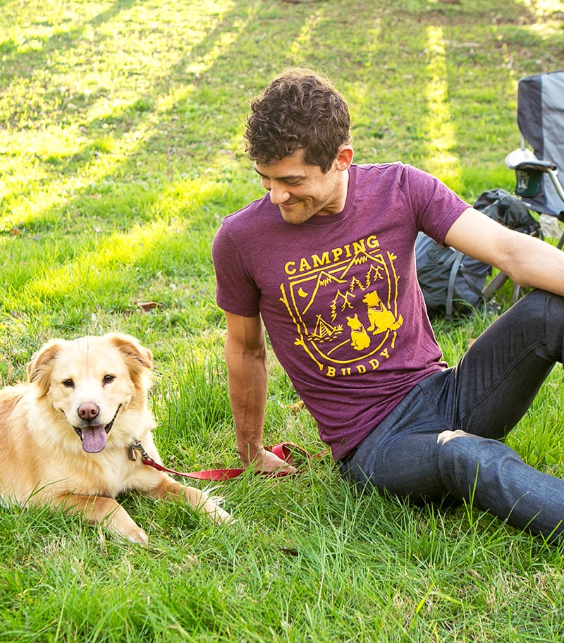 Image of Camping Buddy Tee - Maroon Triblend