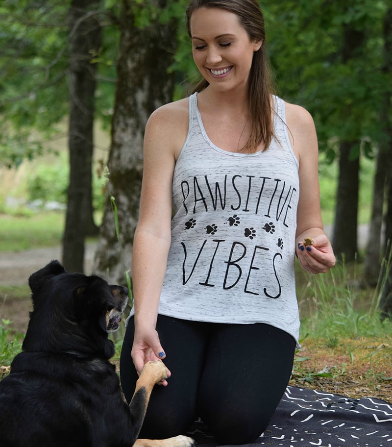 Image of Pawsitive Vibes Tank - White Fleck