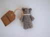 Tiny wool felt teddy bear