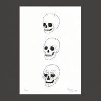 Skulls - Letterpress Print