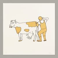 Image 1 of Golden Cow - Screenprint