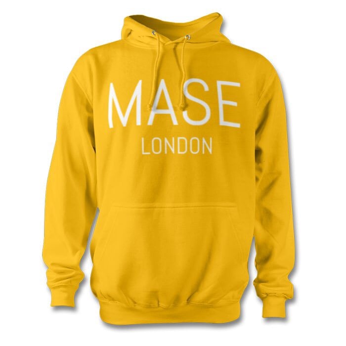 Image of Gold 'MASE LONDON' Hoodie