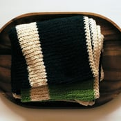 Image of Gossamer Baby Blanket - a modern feather soft blankie for the young ones - Deep Teal & Apple Green