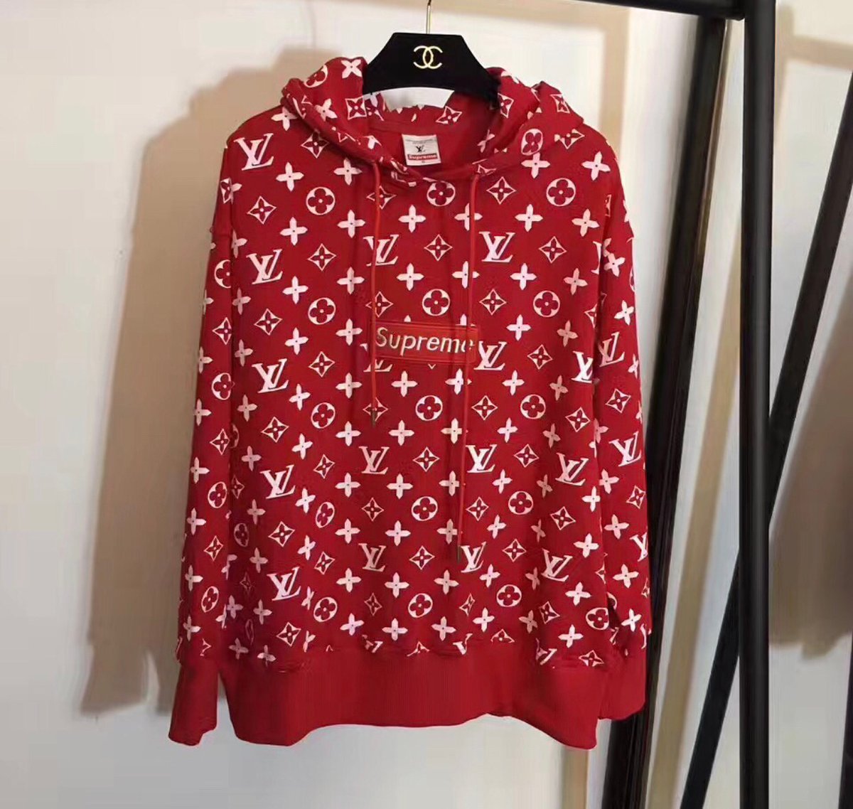 Pin by AE on Fashion : Clothing  Supreme sweater, Louis vuitton supreme,  Hooded sweatshirts