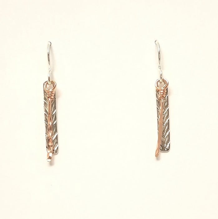 Image of Reflections of white pine earrings short