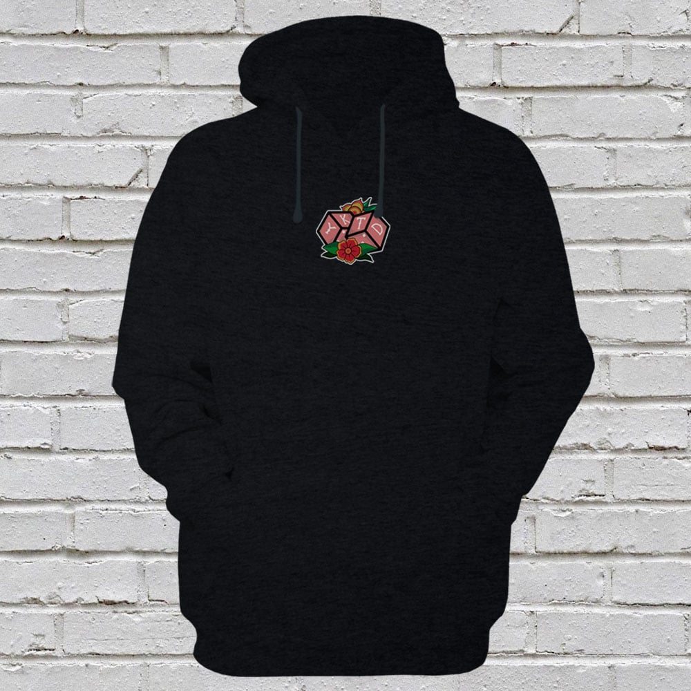 Image of 'Roll The Dice' Embroidered Black Pullover Hoodie