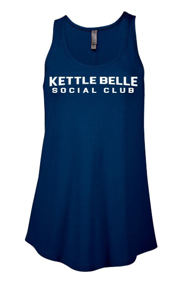 Image of KETTLE BELLE SOCIAL CLUB TANK | BLUE//WHITE