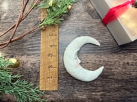 Image 1 of Spun Cotton Crescent Moon Ornament