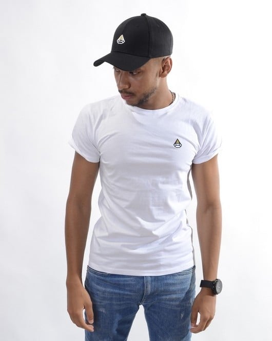 Image of T-shirt Mikey Roses Blanc Diamond Small gold