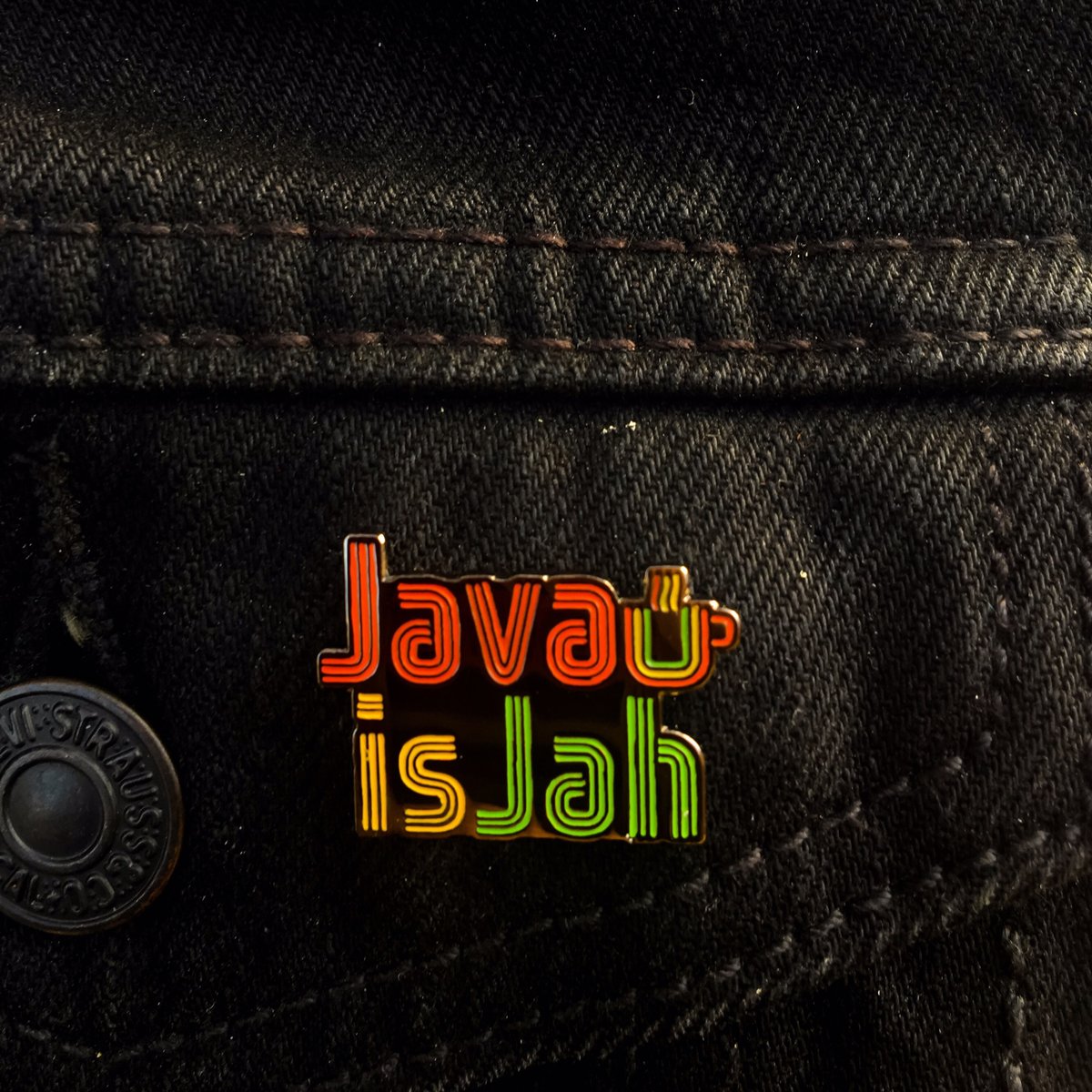 Image of Java is Jah Enamel Pin Coffee