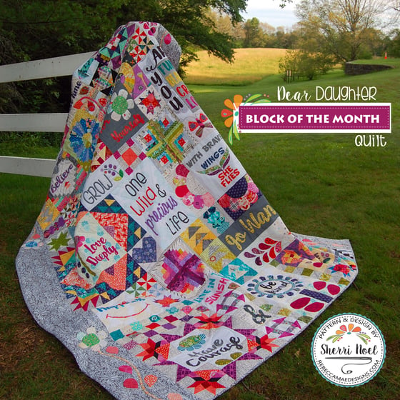 Image of PDF Dear Daughter Block of the Month Quilt