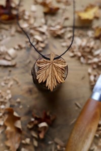 Image 1 of Maple Leaf Pendant Necklace. 
