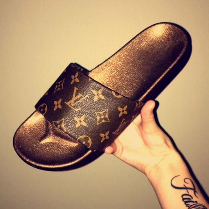 Image of Custom Louis Vuitton sandals - BRONZE