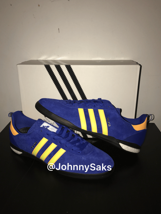 Image of Adidas Indoor Palace "Bold Blue/Solar Yellow"