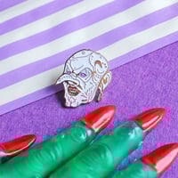 Image 5 of 'Grand High Bitch' witchy enamel pin - spooky - witches - glitter pin - lapel pin badge