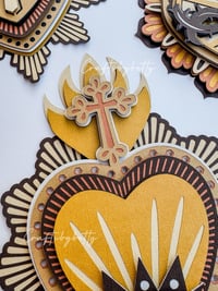 Image 7 of Sacred Heart Cross Bundle SVG / Archivo Digital 