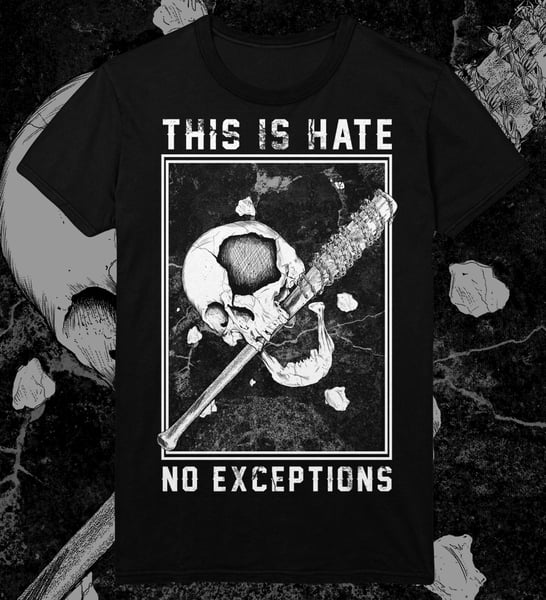 Image of No Exceptions Skull & Bat Tee
