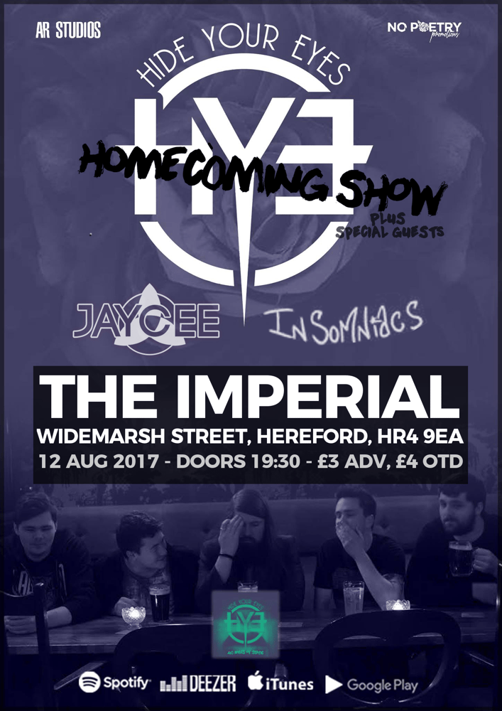 Image of Hide Your Eyes + Guests at The Imperial, Hereford.