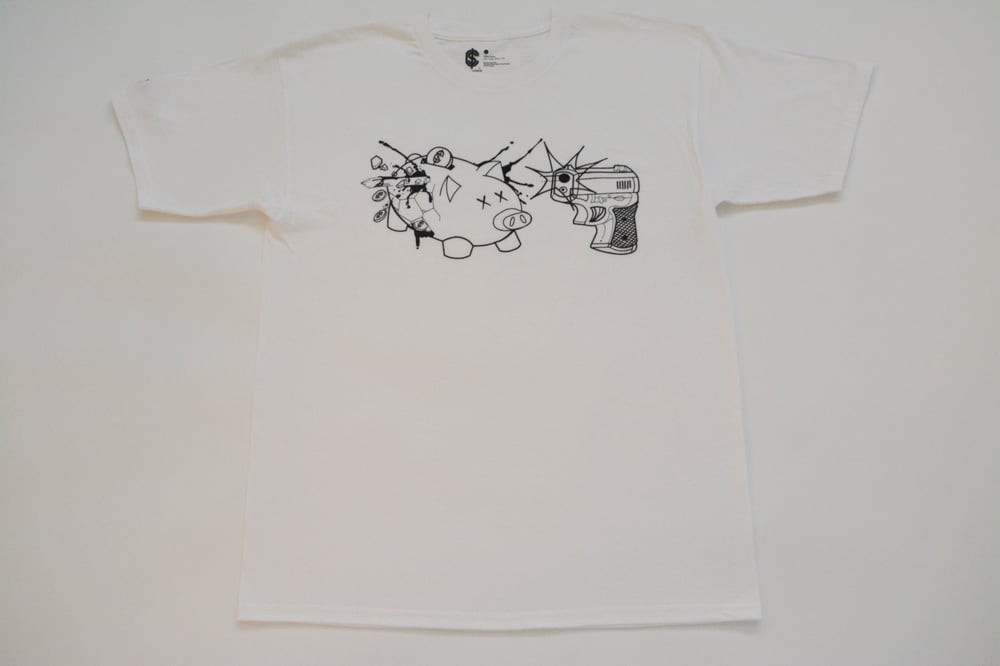 Image of Piggy Bank Tee (Black outline)