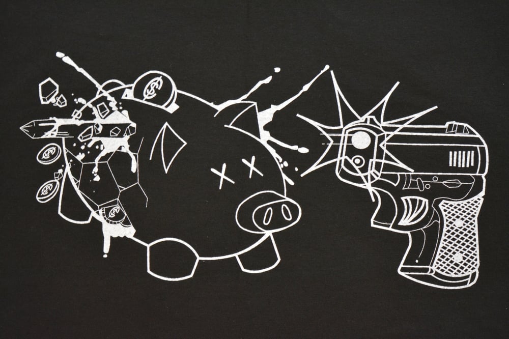 Image of Piggy Bank Tee (White outline)