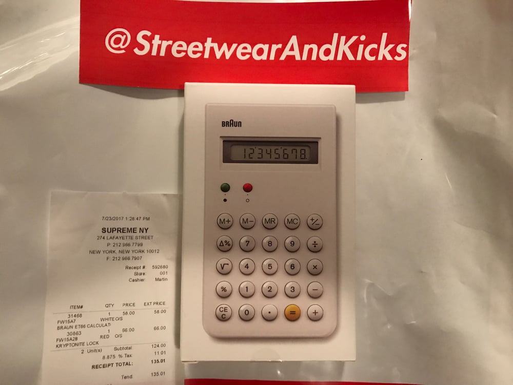 Image of Supreme x Braun ET 66 Calculator