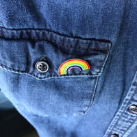 Image 1 of Rainbow enamel pin badge 
