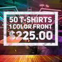 50 shirts 1 color front