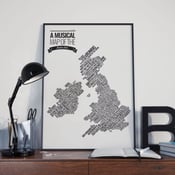 Image of Musical Map of the British Isles - A3 (unframed)