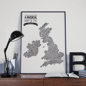 Image of Musical Map of the British Isles - A3 (unframed)