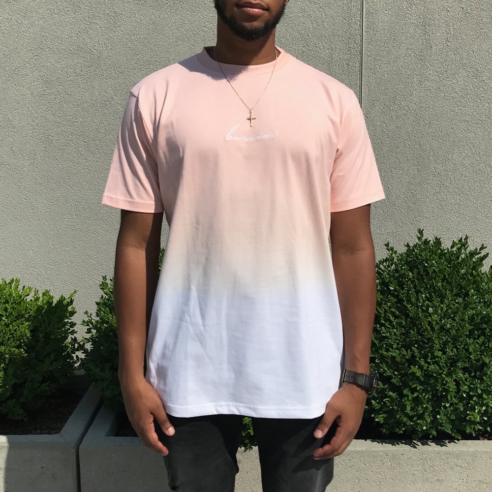 Image of Salmon Dip Dye Tee