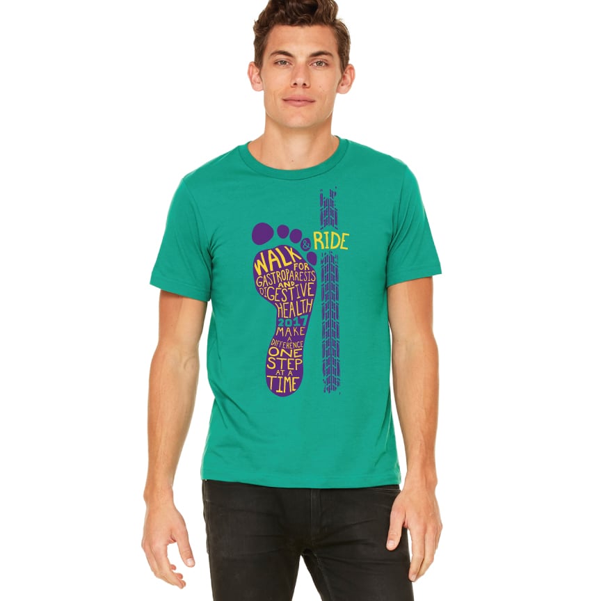 Image of Unisex Poly-Cotton Short Sleeve Tee - Purple Logo