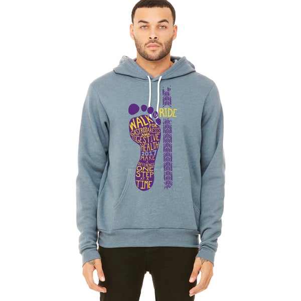 Image of Unisex Sponge Fleece Pullover Hoodie - Purple Logo 