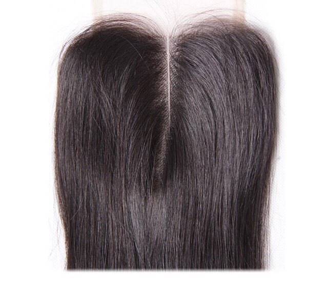 High Glam Hair Peruvian Straight Hair Lace Closure Middle Part