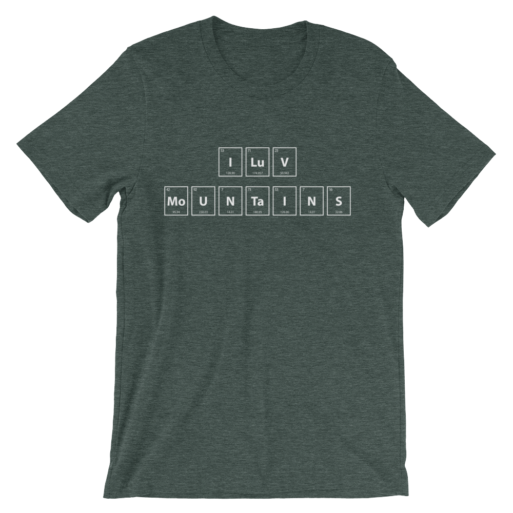 Image of Men's I LuV MoUNTaINS Tee - Green