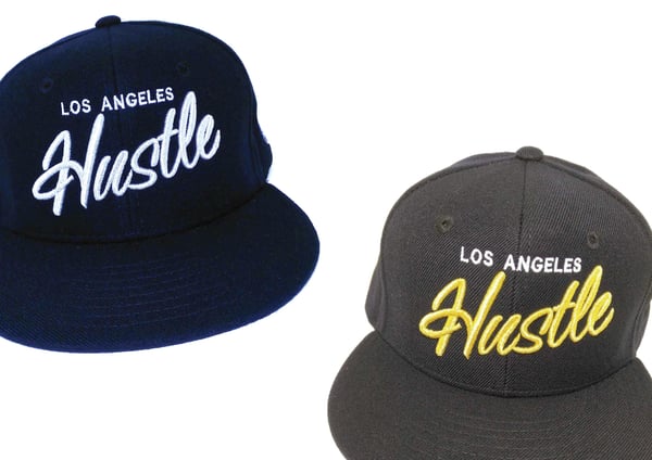 Image of LA Hustle Snapback SILVER AND GOLD