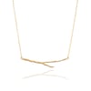 Gold horizontal twig necklace 40% off