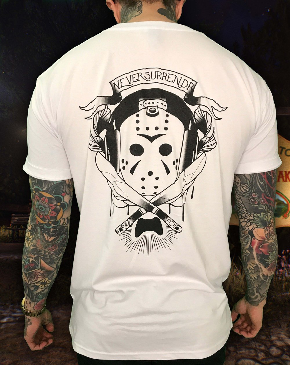 Image of Neversurrendr Slasher Tee (WHITE)