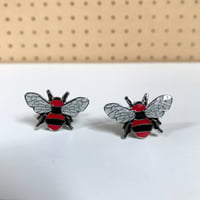 Image 3 of Enamel Bee Manchester Bee Cufflink Set - Available in 4 colours