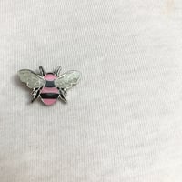 Image 3 of Manchester Bee Enamel Pin Badge in Pink 