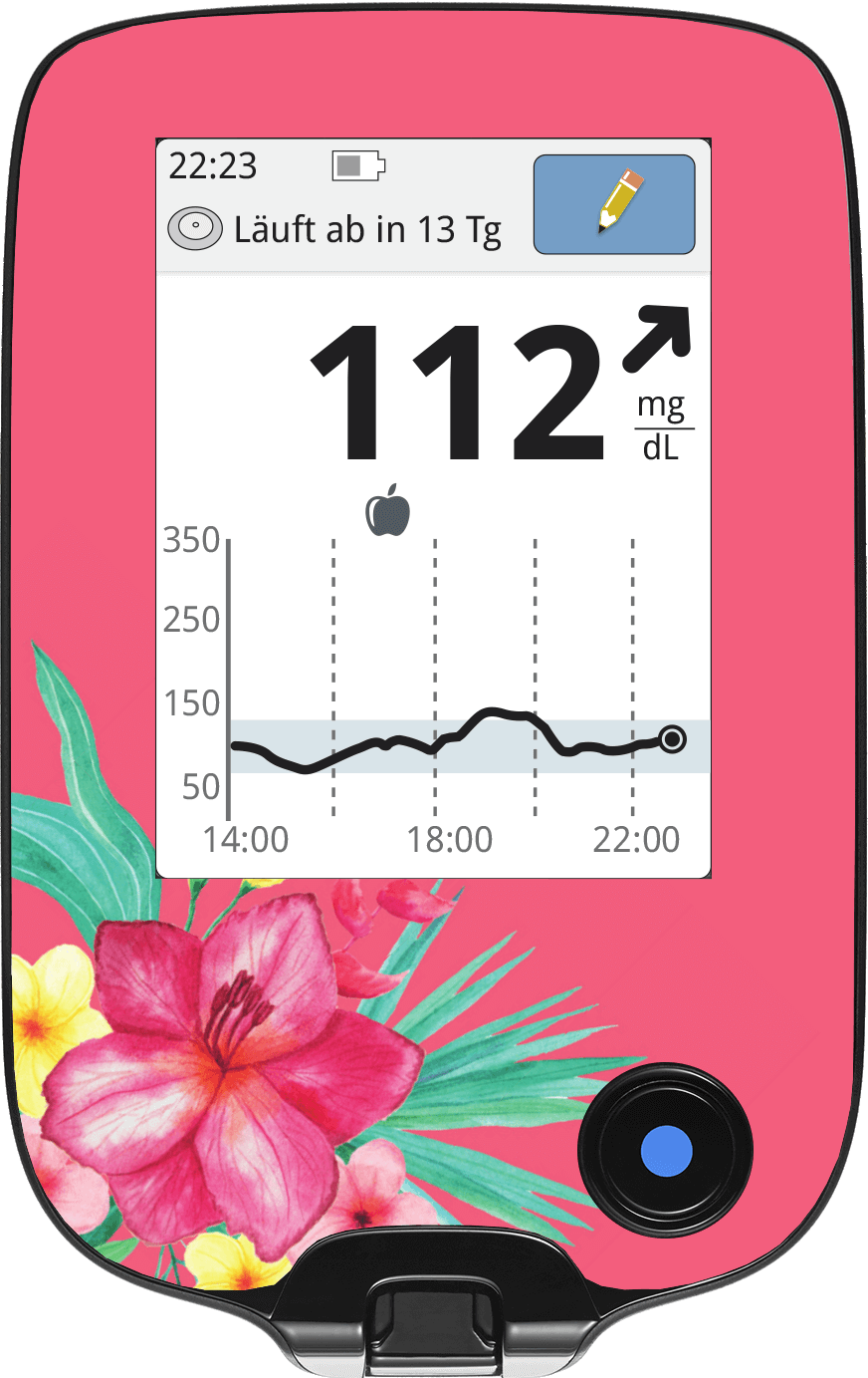 Image of Pink Flowers Freestyle Libre Screen Protector