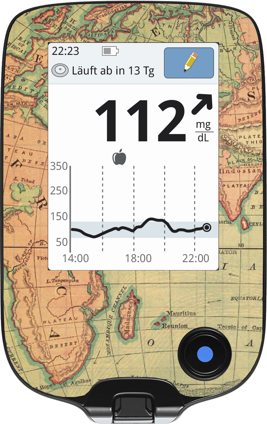 Image of Vintage Map Freestyle Libre Screen Protector