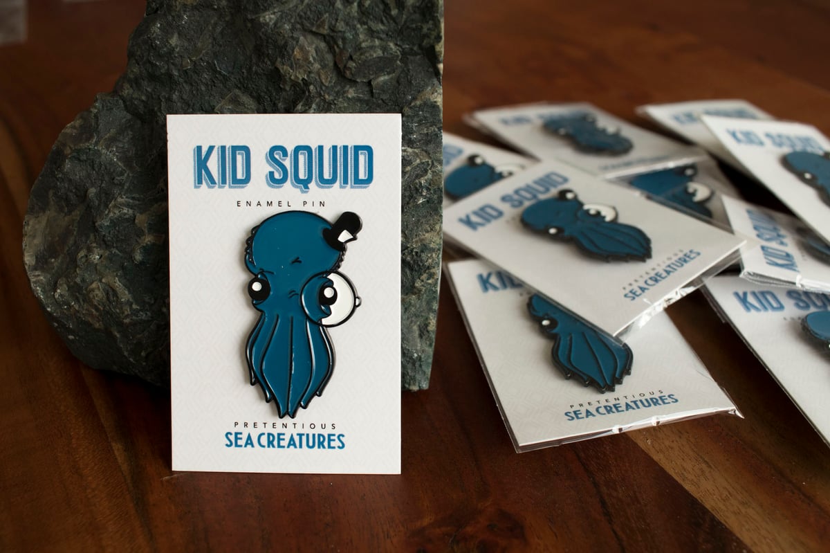 Image of Kid Squid 2" Enamel Pins