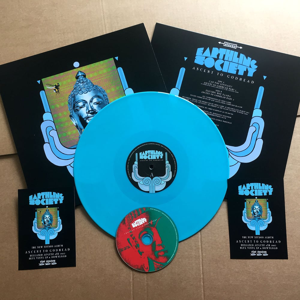 EARTHLING SOCIETY 'Ascent To Godhead' Blue Vinyl LP & Bonus CD