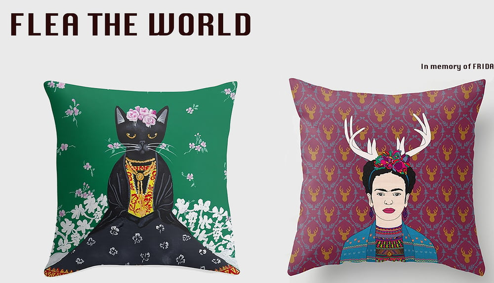 Image of In Memory of Frida - throw pillow cases
